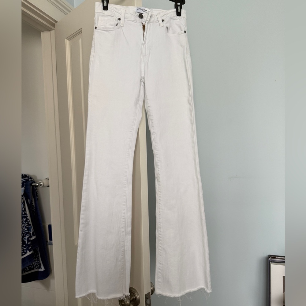 Just Black Denim Women's White Flared Jeans